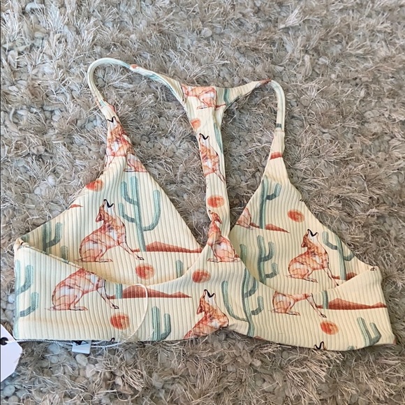 Boys + Arrows Cactus and Fox Print Bikini Top - Picture 9 of 11